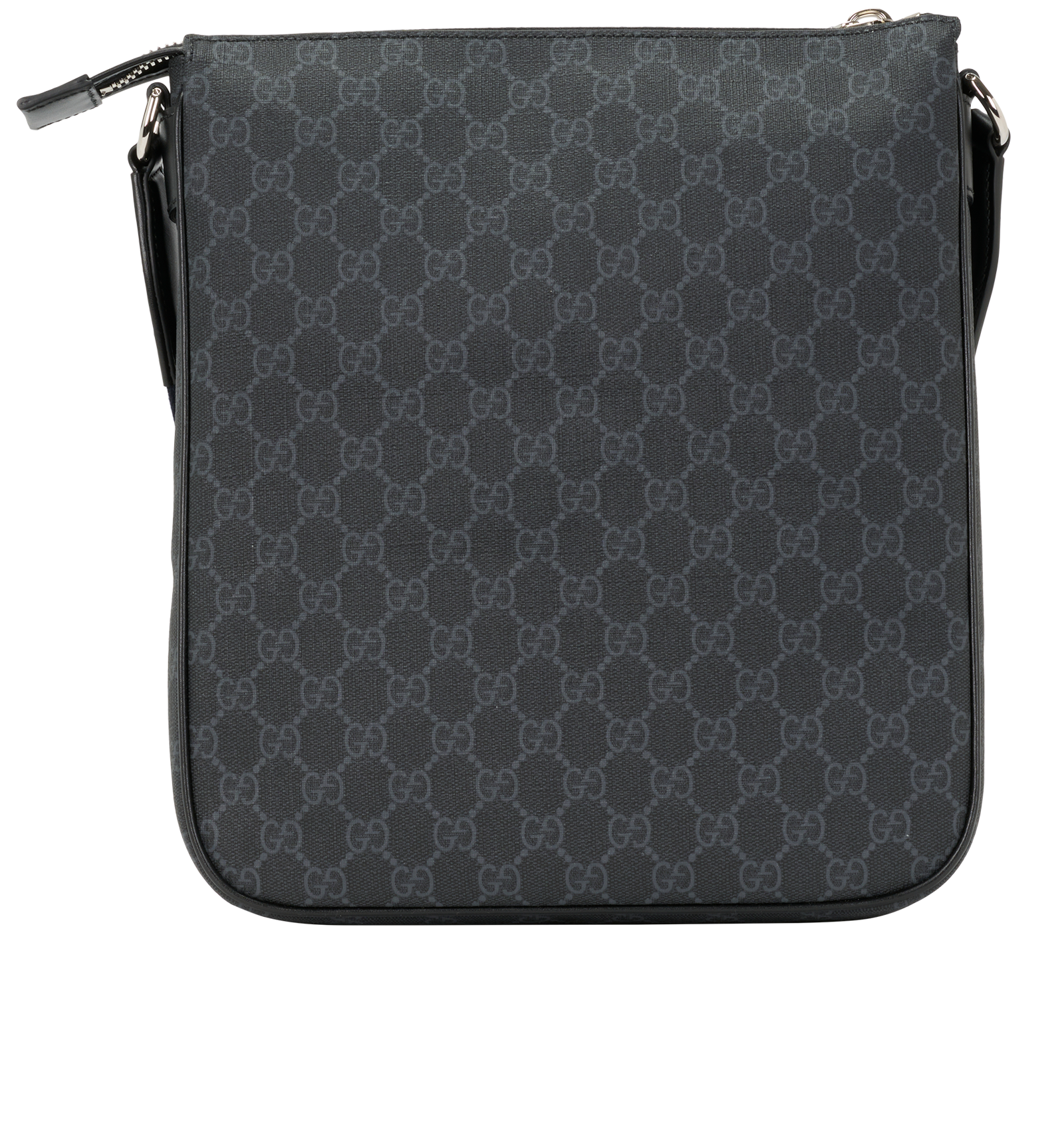 GG Supreme Messenger, &pound;850, Handbags, Black, Canvas/Leather, Back view